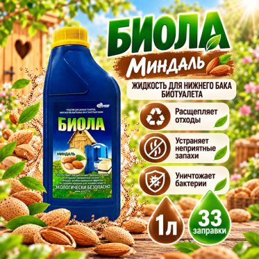 Жидкость для нижнего бака биотуалета Биола миндаль