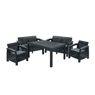 Комплект садовой мебели Keter Corfu II Fiesta графит Артикул: 17198008G