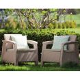 Кресла садовые Keter CORFU II DUO cappuccino 2 шт Артикул: 17197993C