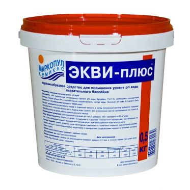 Средство для бассейна Маркопул Экви-плюс, повышение PH воды 0,5кг, Артикул: ХИМ08