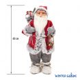 Фигурка новогодняя Дед Мороз Winter Glade высота 60 см (красный/серый) Артикул: M2124